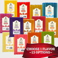 Assorted packages of Honey Sticks with colorful packaging and visible brand name.