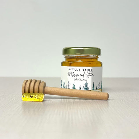 Pines Wedding Bridal Shower Favors - 2 oz Clover Honey - Set of 10