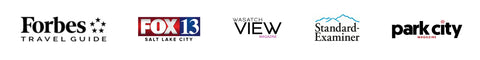 As Seen On Forbes Travel Guide, Fox 13, Wasatch View, Standard Examiner, Park City Magazine