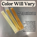 Clover honey sticks showing variations in color on metallic background