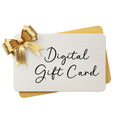 Digital gift card with a gold bow on a white background