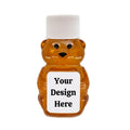 Honey bear bottle with customizable label on a white background