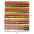 Striped fabric with multicolor pattern on a white background
