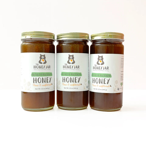 LIMITED RUN Alfalfa Blossom Honey - Raw and Unfiltered - 12 oz