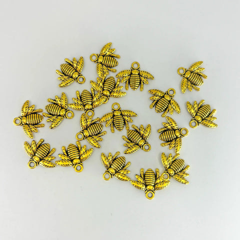 Metal Bee Charms - The Honey Jar - 