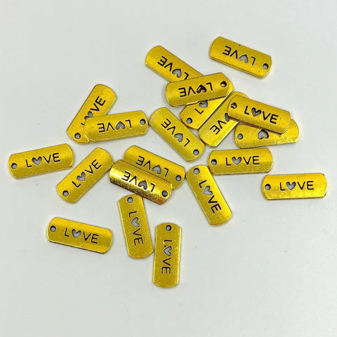 Metal Love Charms - Gold Colored - The Honey Jar - 
