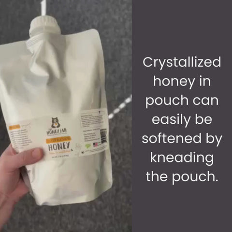 Mylar bag being kneaded by hand