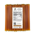Pack of honey sticks with a label displaying nutrition facts and branding information.