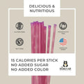 Product packaging with pink honey sticks, health benefits text, and The Honey Jar branding.